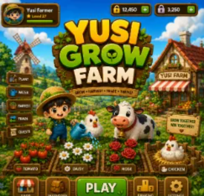 Tampilan gameplay Yusi Grow Farm